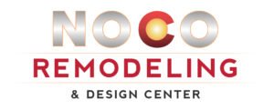 NOCO Remodeling & Design Center logo with red, silver, and gold branding